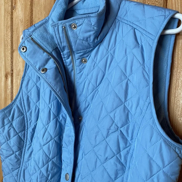 Talbots Diamond Quilted Blue Women's Vest Small - Picture 2 of 4